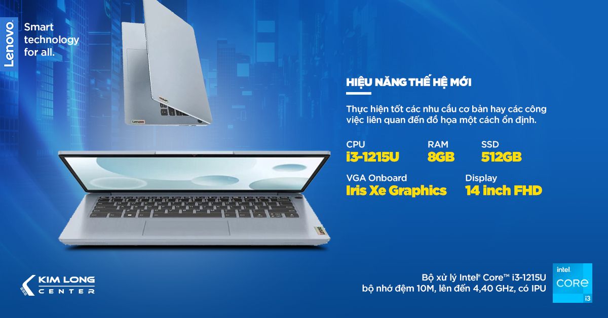 cấu hình Lenovo IdeaPad Slim 3 14IAU7 82RJ001AVN