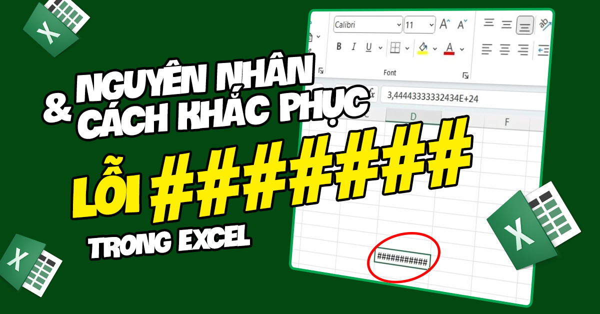 Nguyên nhân và cách khắc phục lỗi #### trong Excel