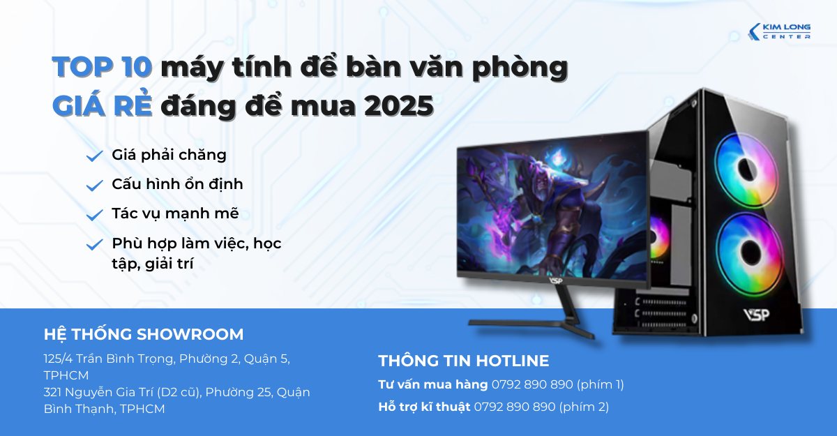 Top 10 Máy Tính Để Bàn Văn Phòng Giá Rẻ Đáng Mua 2025