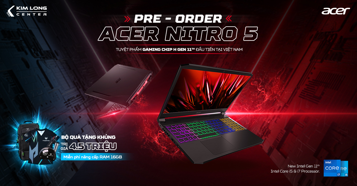 Rước Ngay Siêu Phẩm Với Chương Trình Pre-Order Acer Nitro 5
